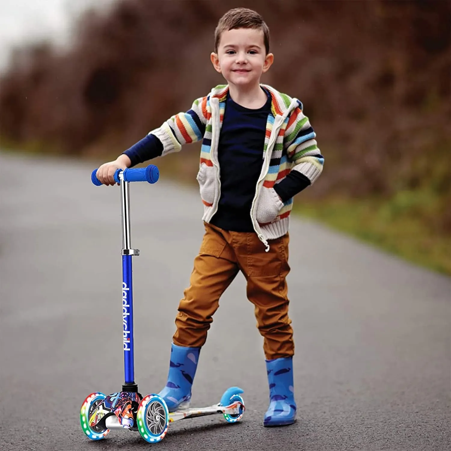 3 Wheel Scooters for Kids, Kick Scooter for Toddlers 3-6 Years Old, Boys and Girls Scooter with Light Up Wheels, Mini Scooter for Children