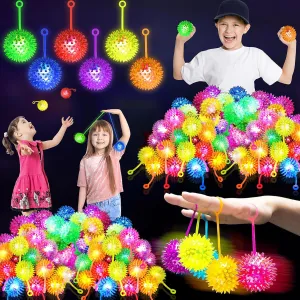 36PCS Light Up Ball, Bouncy Balls for Kids, 6 Colors Flashing Squeaky Ball, 2.55inch Light Up Toys, Balls for Toddlers 1-3, Glow in The Dark Party Favors for Teens, Adults, Children