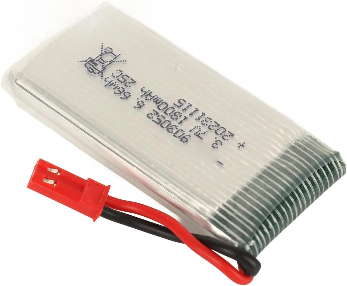 3.7V 1800mAh 25C Lithium Battery,RC Quadcopter Drone Helicopter 903052 Lithium Battery with JST Red Plug for X5SW RC Quadcopter Drone Helicopter