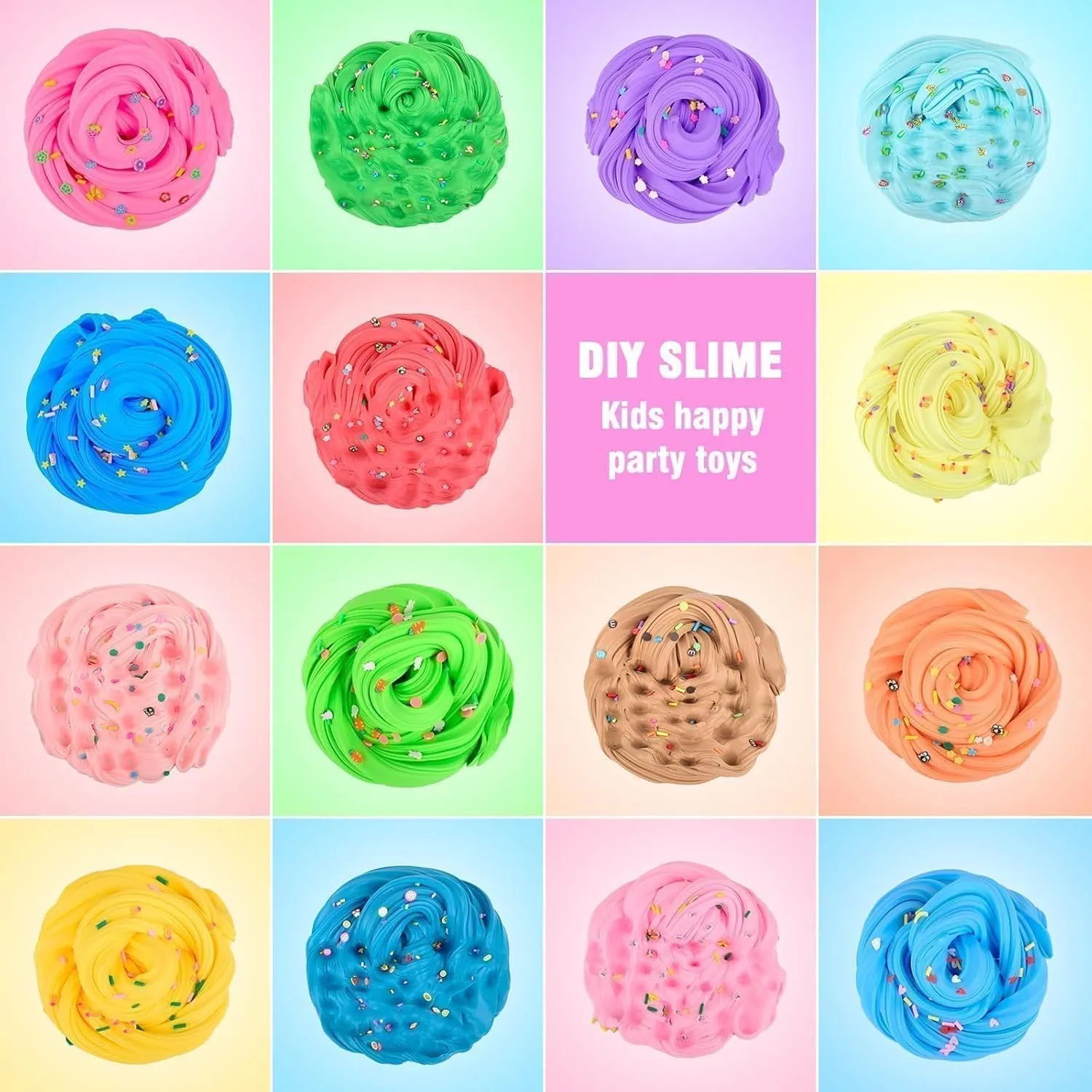 38 Pack Butter Slime Kit, Kids Sensory Tactile Fidget Toy, Educational Slime Games, Soft & Non-Sticky, Birthday Gift Prize Party Favor for Girls Boys Kids 6 7 8 9 10 11 12