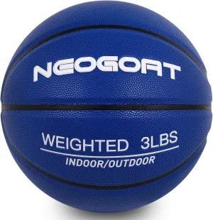 3LBS/2.2LBS 29.5"/28.5" Weighted Heavy Basketball Training Equipment for in& Outdoor Improving Handling Dribbling, Passing&Rebounding Skills Weighted Training Basketball(Deflated,Size 7/6)