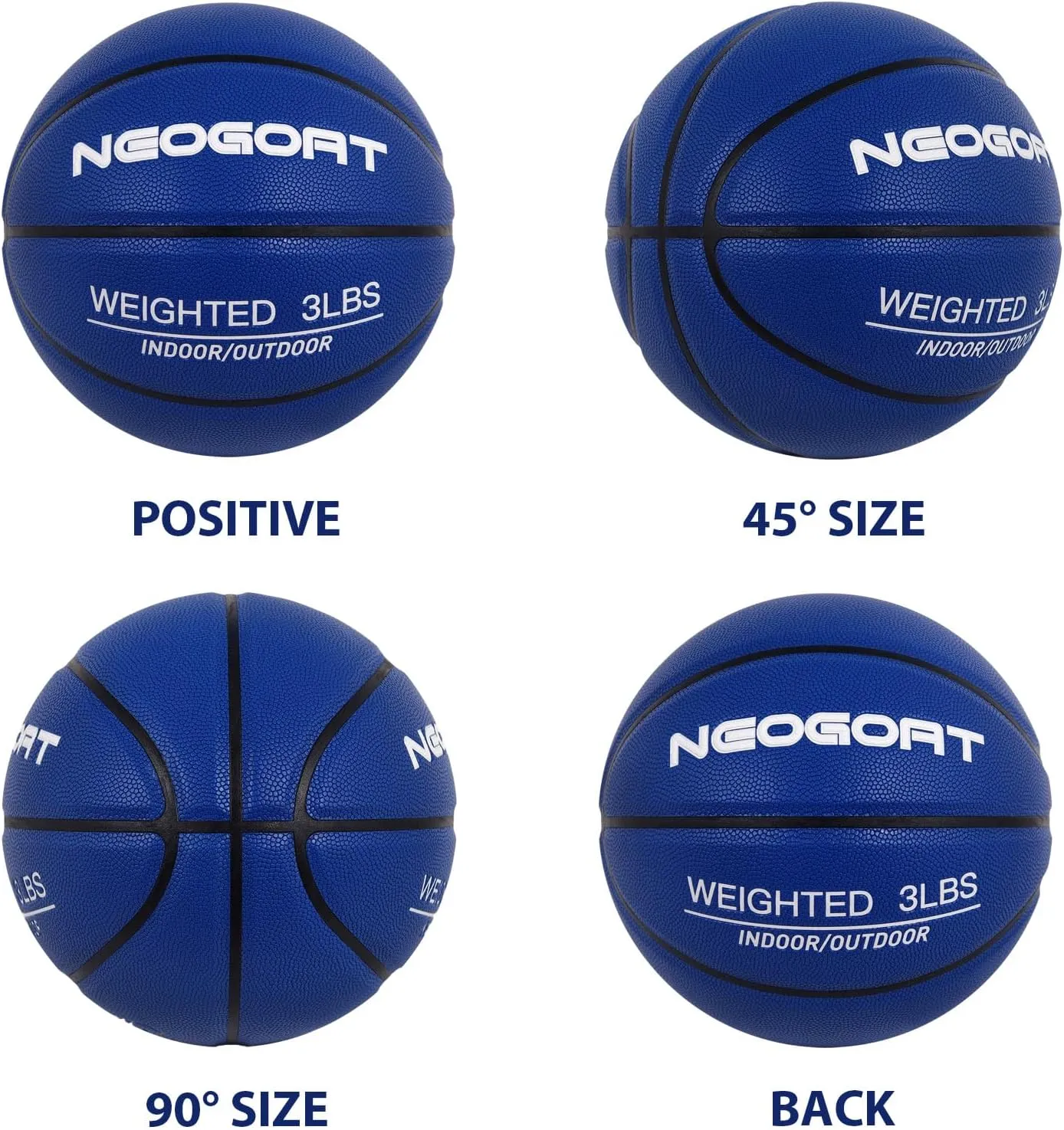 3LBS/2.2LBS 29.5"/28.5" Weighted Heavy Basketball Training Equipment for in& Outdoor Improving Handling Dribbling, Passing&Rebounding Skills Weighted Training Basketball(Deflated,Size 7/6)