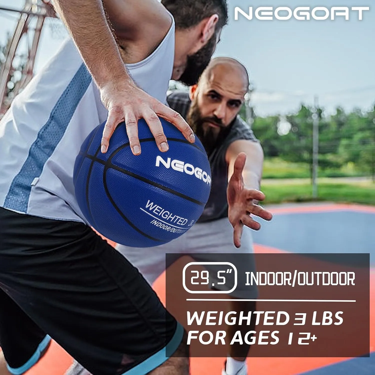 3LBS/2.2LBS 29.5"/28.5" Weighted Heavy Basketball Training Equipment for in& Outdoor Improving Handling Dribbling, Passing&Rebounding Skills Weighted Training Basketball(Deflated,Size 7/6)