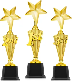 3rd 2nd 1st Place Trophy First Place Plastic Trophy Award for Sports Tournament Funny Prize Cup for Football Soccer Competitions Reward Ceremony