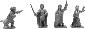 4 Piece Half Elves Set - 100% Lead-Free Pewter - Classic Fantasy Miniatures for 28mm Table Top Games - Made in USA - RAL Partha Miniatures
