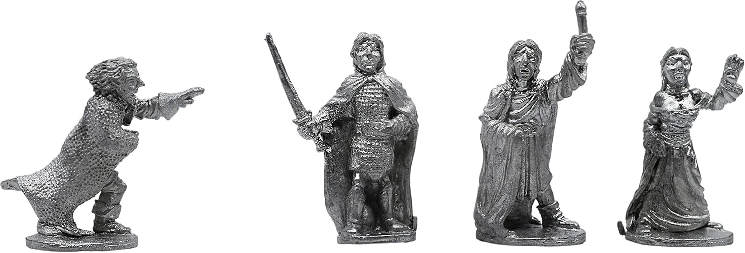 4 Piece Half Elves Set - 100% Lead-Free Pewter - Classic Fantasy Miniatures for 28mm Table Top Games - Made in USA - RAL Partha Miniatures