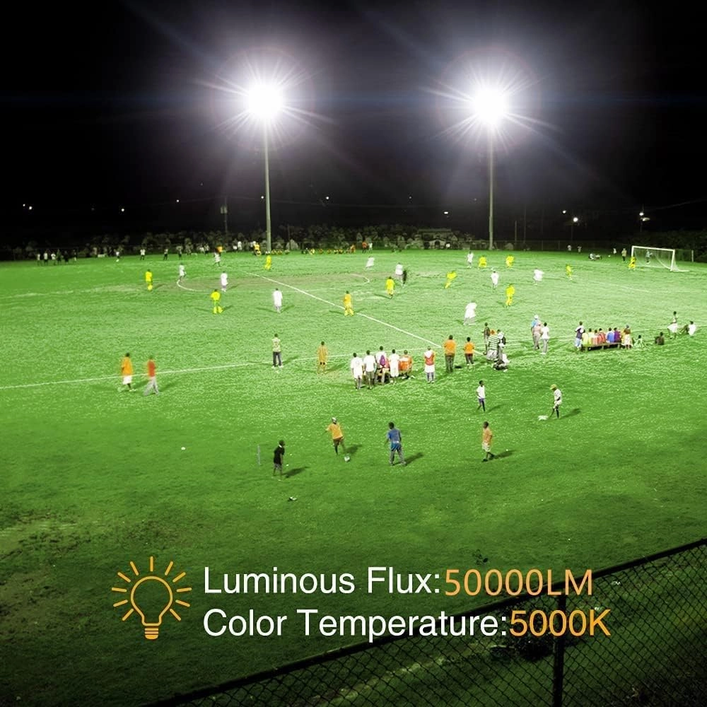 400W LED Stadium Flood Lights Outdoor(2350W Equivalent),50000LM Super Bright LED Arena Lights 100-277V IP66 Waterproof 5000K Daylight White Commercial Lighting for Sports Fields and Counts