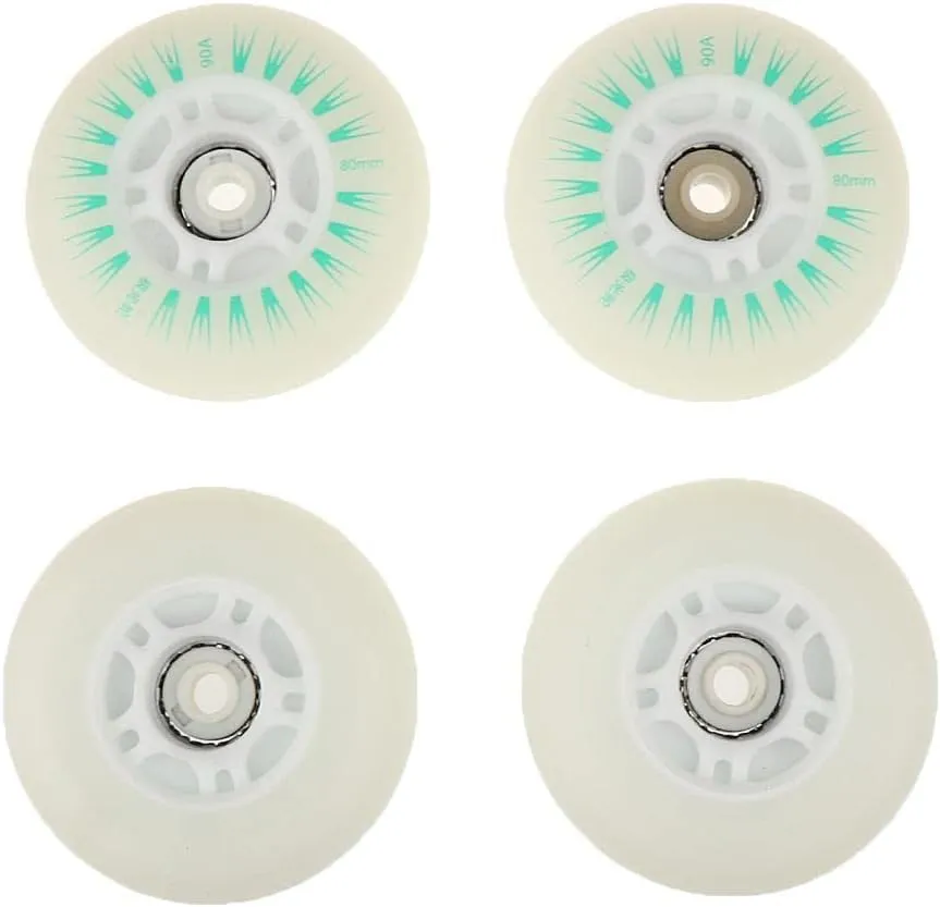 4pcs Flashing PU Wheels for Children Inline Skating - Faster, Safer, 72mm 76mm 80mm - Roller Skates Parts Set