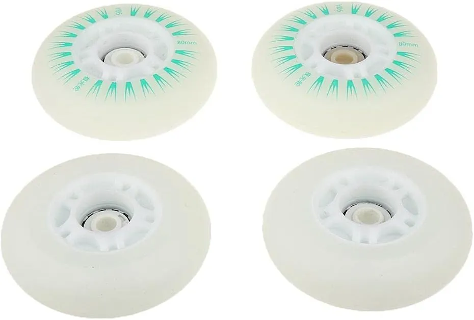 4pcs Flashing PU Wheels for Children Inline Skating - Faster, Safer, 72mm 76mm 80mm - Roller Skates Parts Set