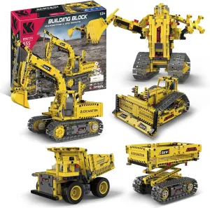 5-in-1 STEM Robot Building Toys with APP Control, 730-Piece Educational Engineering Robot Kit, Science Birthday Gifts for Boys
