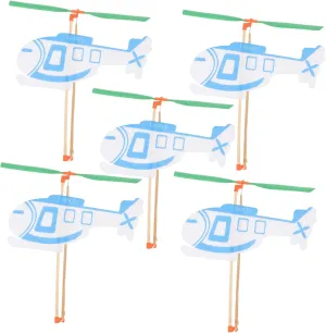 5pcs Band Powered Helicopter Toys Creative Glider Aircraft for Outdoor Fun Lightweight Flying Toys for Boy Girl for Boys and Girls