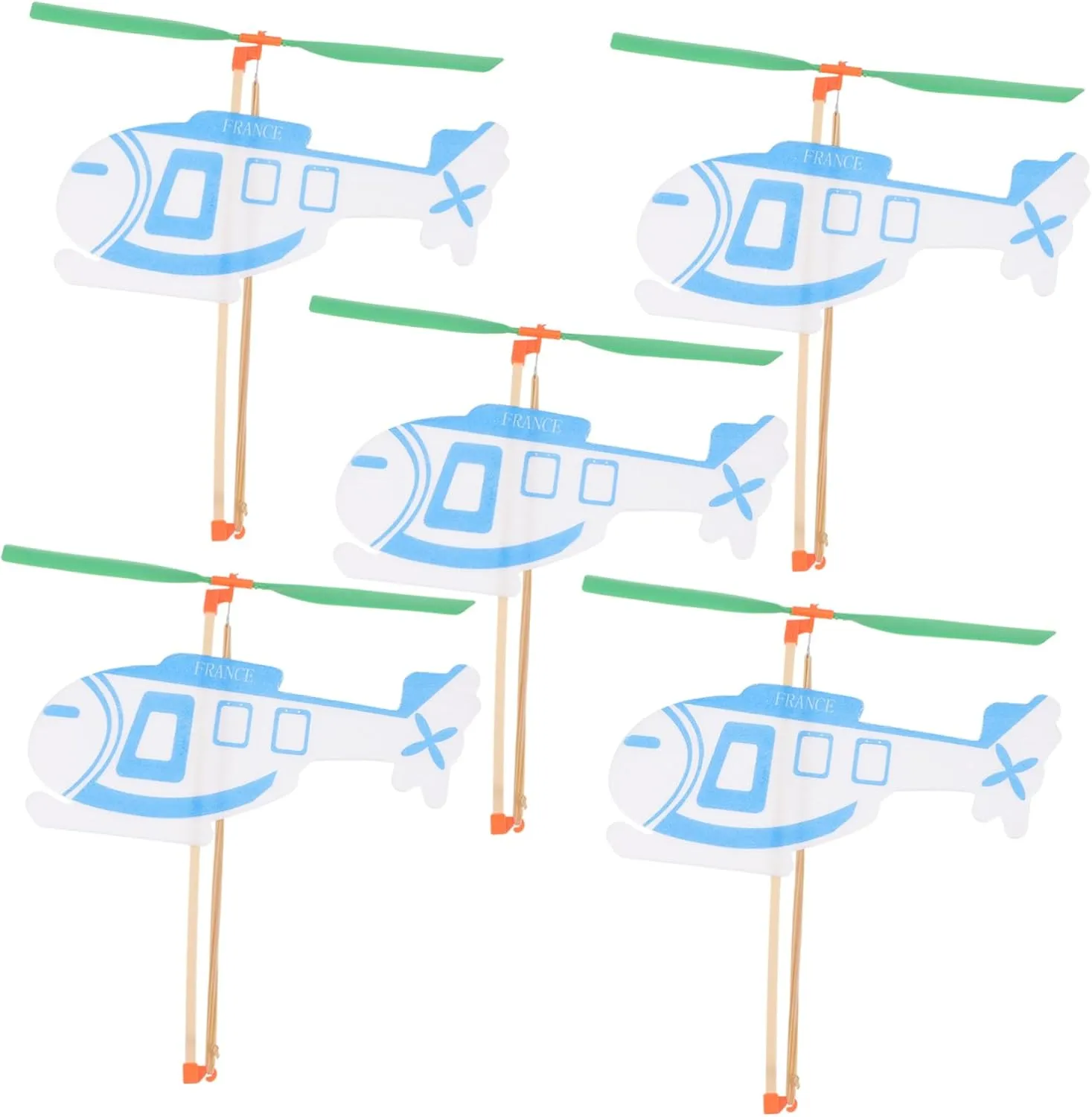 5pcs Band Powered Helicopter Toys Creative Glider Aircraft for Outdoor Fun Lightweight Flying Toys for Boy Girl for Boys and Girls
