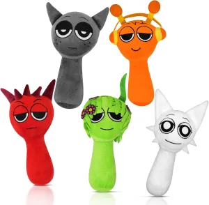 5PCS Plush Toys, Horror Games Plushies Toy for Fans, Soft Stuffed Animal Pillow Figure Doll Christmas Birthday Gifts for Adult Kids