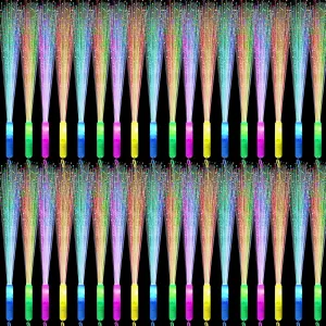 60 Pack LED Fiber Optic Wands,Glow Wands,LED Light Up Wands with 3 Flashing Models,Glow Wands Sticks for Christmas,NewYear,Valentines Day,July 4th,Wedding,Birthday,Concert Club Party Favors