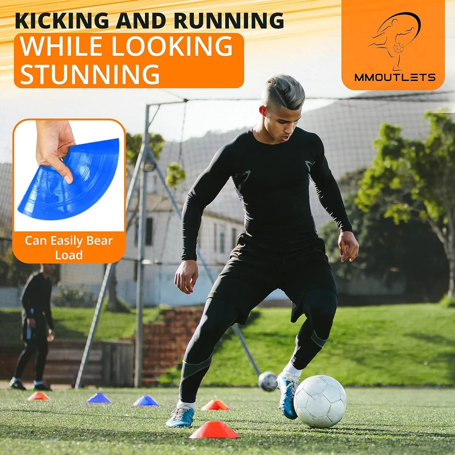 60/40/20 Pack, Pro-Grade Soccer Training Cones Set, Durable Agility Soccer Cones with Carry Bag & Strap Holder Ideal for Sports Training, Football, Soccer, Basketball- Trusted by Coaches & Athletes