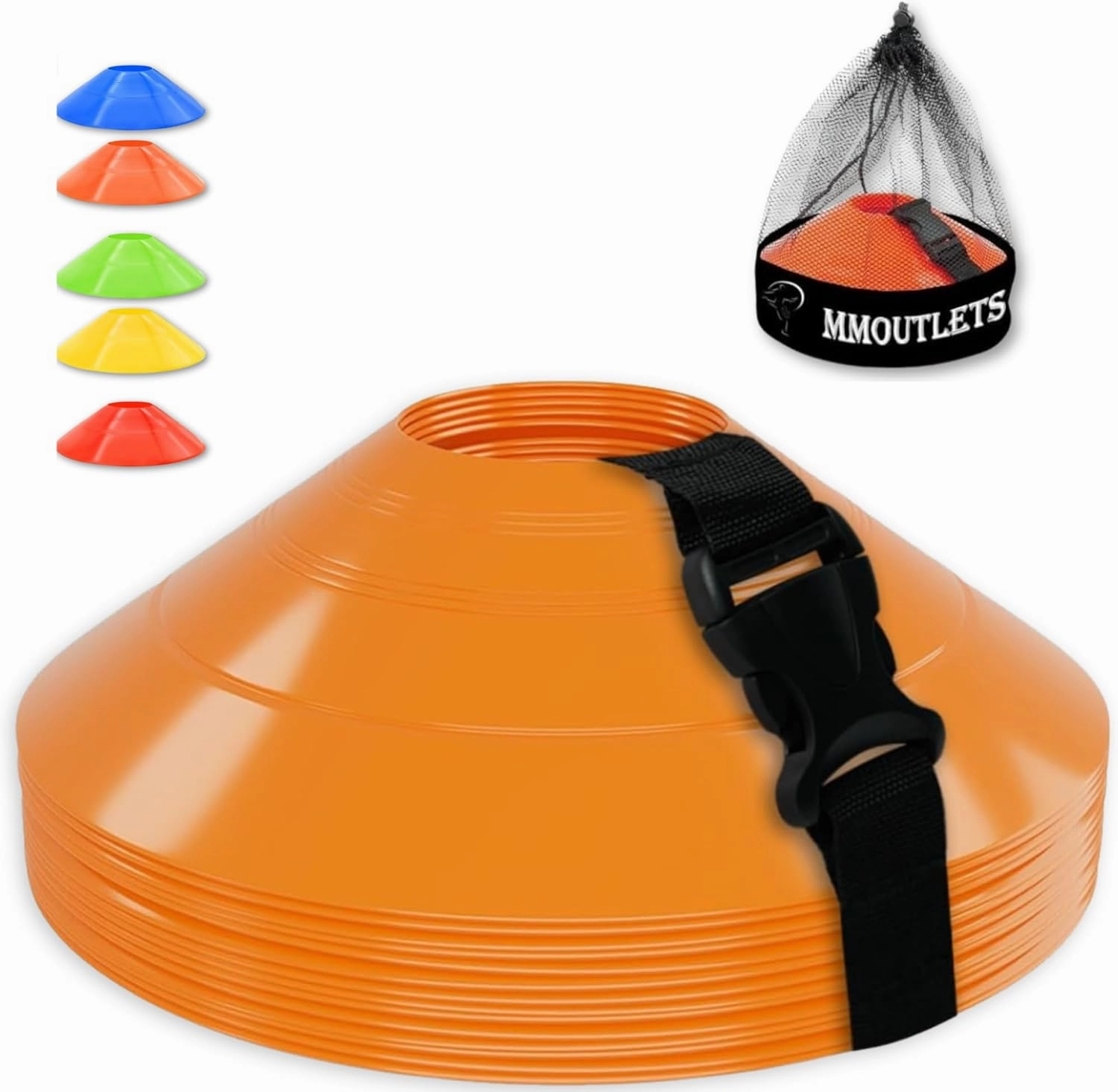 60/40/20 Pack, Pro-Grade Soccer Training Cones Set, Durable Agility Soccer Cones with Carry Bag & Strap Holder Ideal for Sports Training, Football, Soccer, Basketball- Trusted by Coaches & Athletes