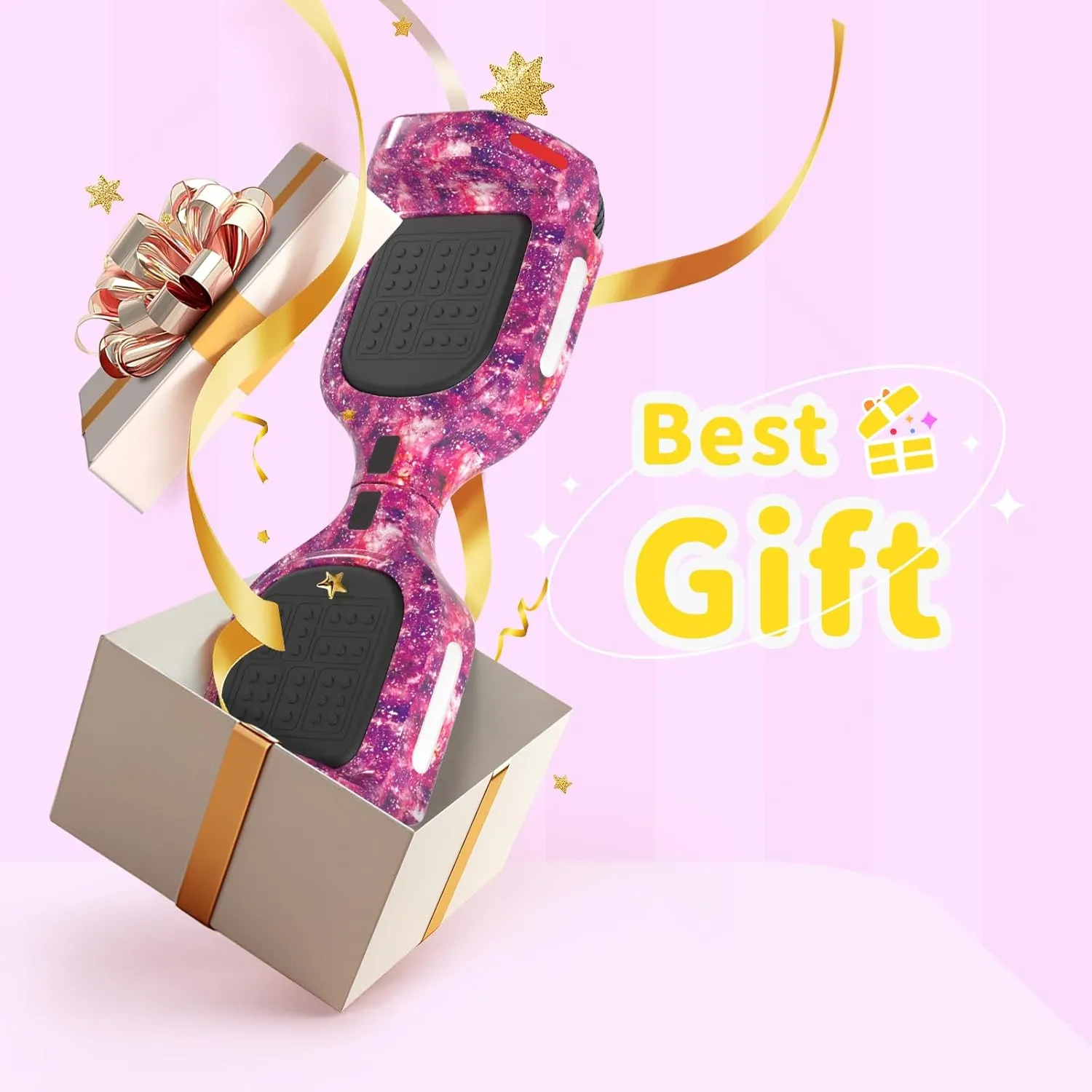 6.5" Bluetooth Scooter, LED Lights & APP & Music Speaker, Long Battery Life, Gifts for Kids & Adults & Girls & Boys, for All Ages