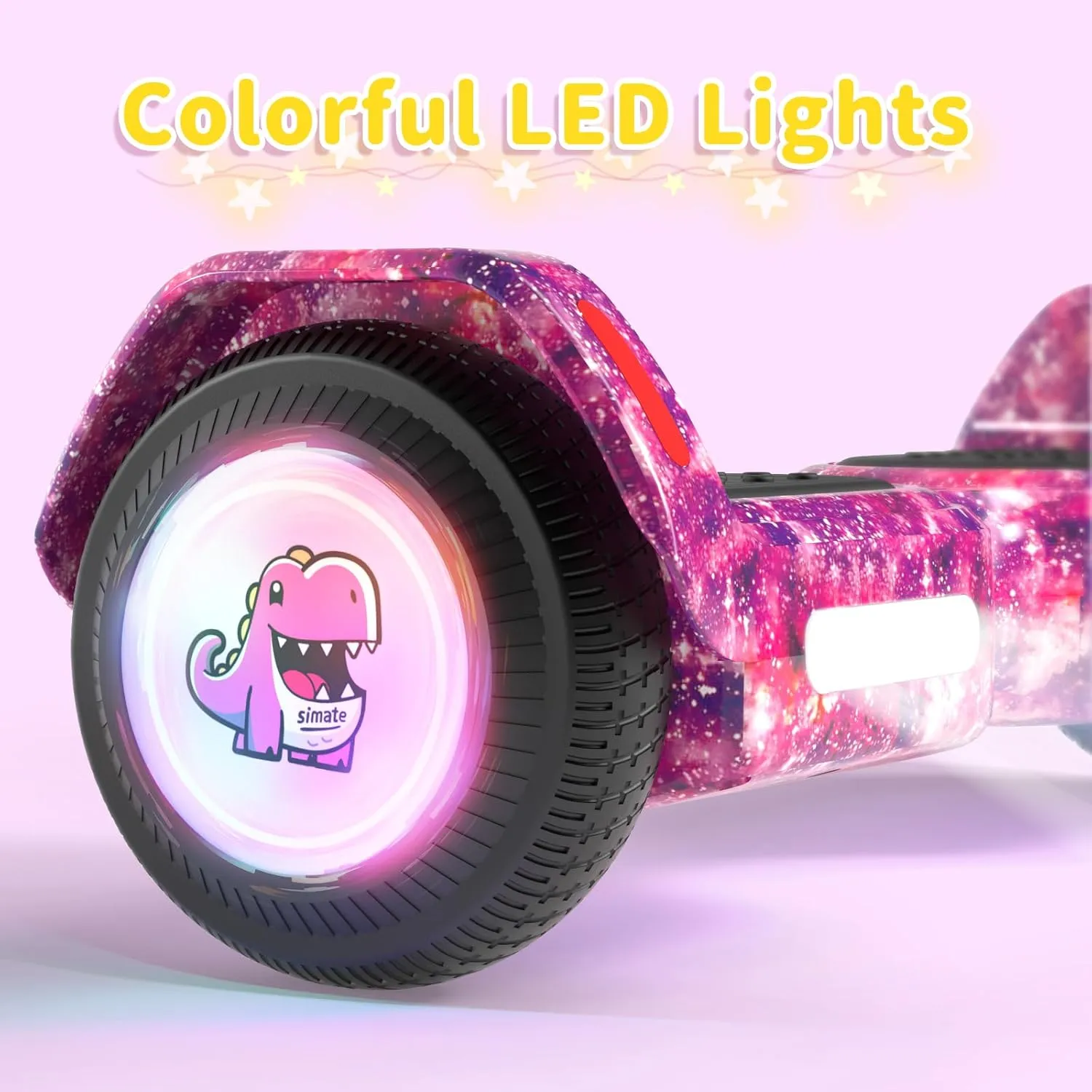 6.5" Bluetooth Scooter, LED Lights & APP & Music Speaker, Long Battery Life, Gifts for Kids & Adults & Girls & Boys, for All Ages