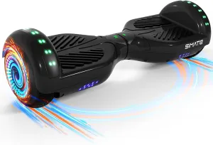 6.5" Scooter, Self Balancing E-Scooters with Bluetooth and LED Light, Top 7.5mph & 8.5 Miles Range Power by Dual 250W Motor, Gifts for Kids Adults Boys, for All Ages