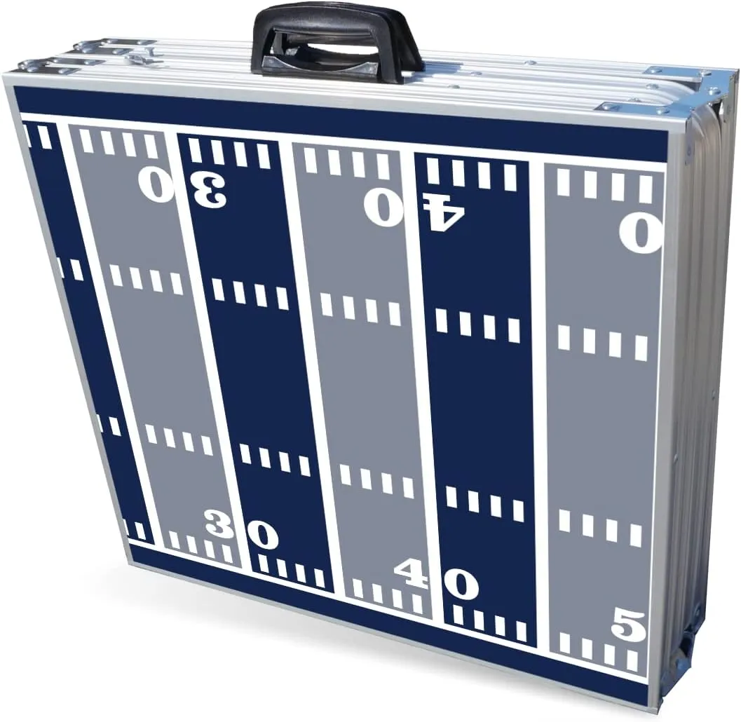 8-Foot Folding Portable Pong Table w/Optional Cup Holes & LED Lights - Dallas Football Field (Choose Your Model)