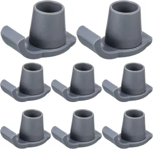 8 Pack Walker Ski Glides Universal Fit Walker Accessories Easy Fit Glides for Smooth Mobility Essential Mobility Aid for 1 1/8 Inch Tubes Seniors Folding Walkers Walker Feet Replacement