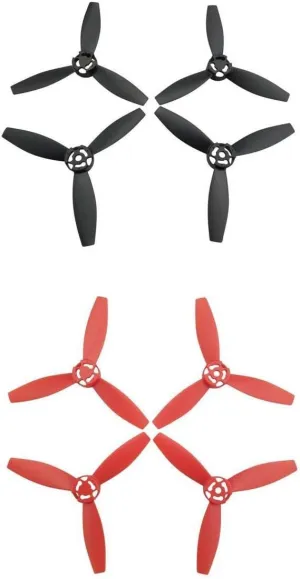 8pcs Three-Leaf Propellers Rotor Props for Parrot Bebop 2 Drone - Weight, Black   Red - RC Helicopter Replacement Parts