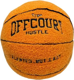 9.8inch Basketball Plush Offcourt Basketball Pillow Soft Plush Basketball Sports Pillow Durable Sport Basketballs Plush Toy Sports Theme Room Decorations, Birthday Gifts for Boys (Orange)
