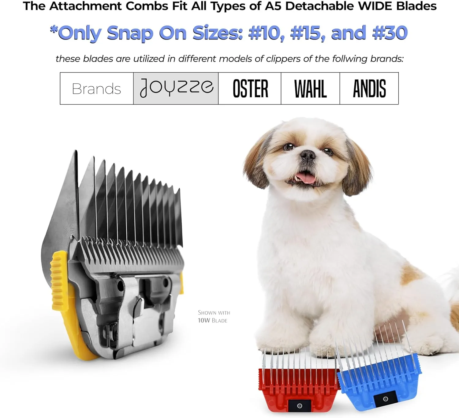 A Series Wide Metal Comb for Smooth Coat, Durable and Precise for Trimming and Finishing, Compatible with A Series Clippers (13mm 1/2" Metal Comb)
