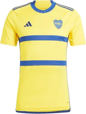 adidas Men's Soccer Boca Juniors 23/24 Away Jersey - 100% Recycled Polyester, Xeneize on Back Collar (X-Large)