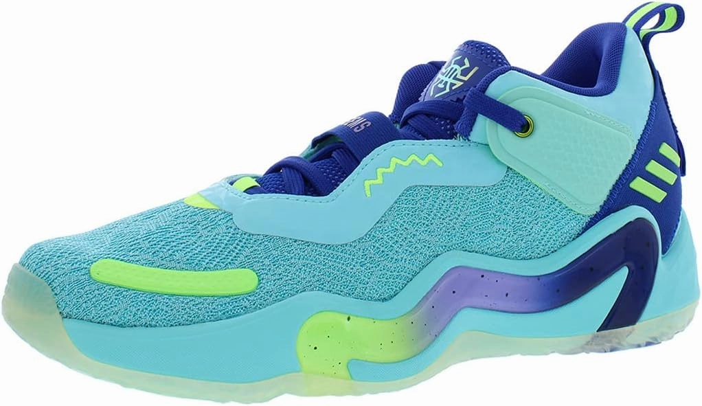 adidas D.O.N Issue 3 GCA Unisex Shoes Size 13.5, Color: Pulse Aqua/Bold Blue/Bright Cyan