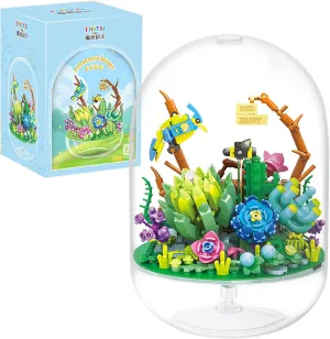 Adult Succulents Botanical Collection Flower Bouquet Building Toy Mini Bricks Flower Set DIY Plants Bonsai Tree Friends Set Valentine's Christmas New Year Birthday for Women