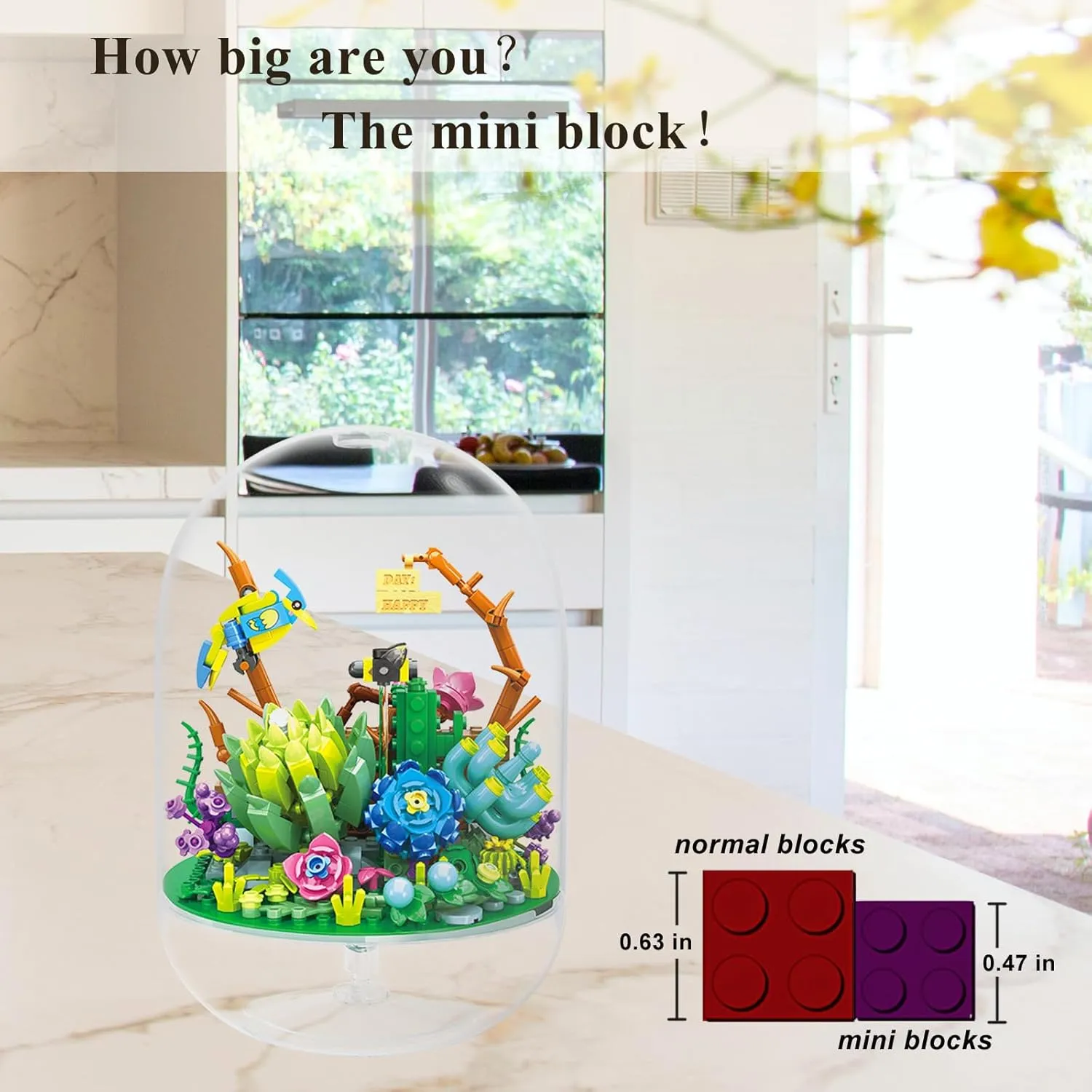 Adult Succulents Botanical Collection Flower Bouquet Building Toy Mini Bricks Flower Set DIY Plants Bonsai Tree Friends Set Valentine's Christmas New Year Birthday for Women