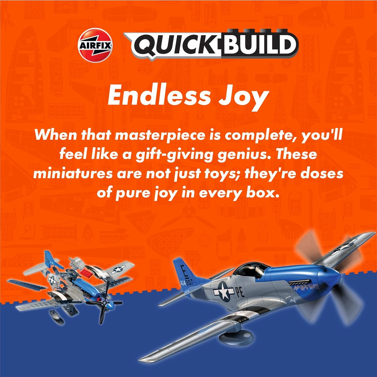 Airfix Quickbuild Messerschmitt 109 Airplane Brick Building Plastic Model Kit J6001