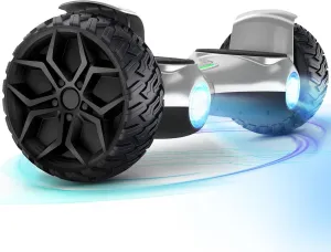 All Terrain Hoverboard - 8.5" Offroad Hoverboard with Lights and Bluetooth for Adults