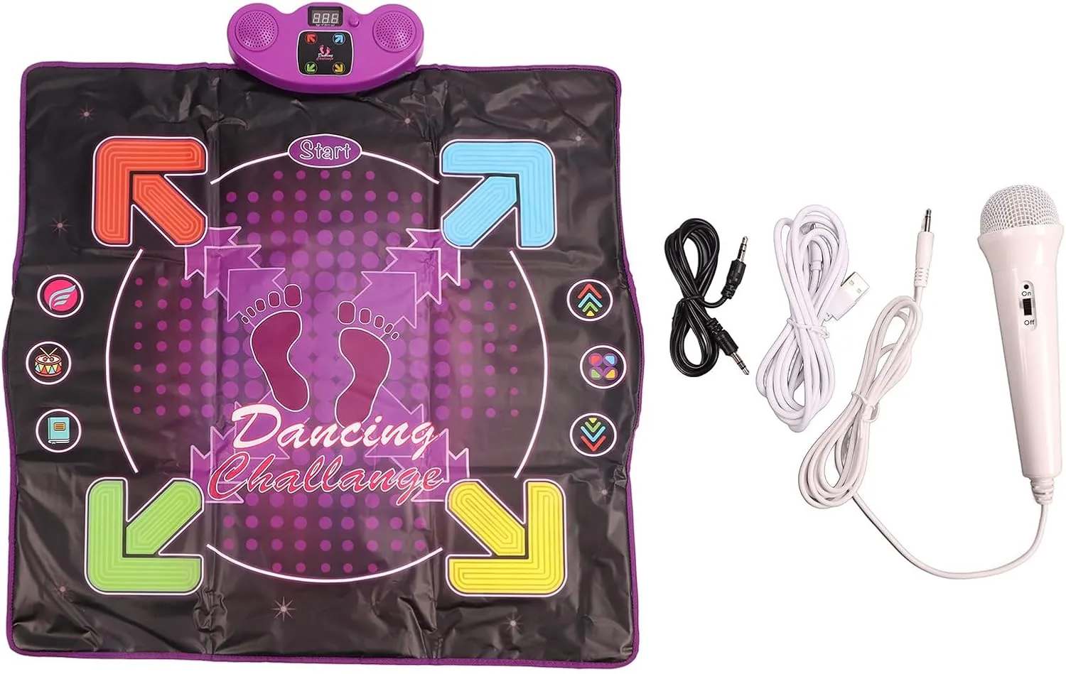 Alomejor Electronic Dance Mat Interactive Music Game Various Music for Kids 3-12 Years Old (Lighting Type)