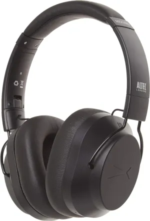 Altec Lansing Whisper Active Noise Cancelling Headphones, Black (MZX1003-BLK)