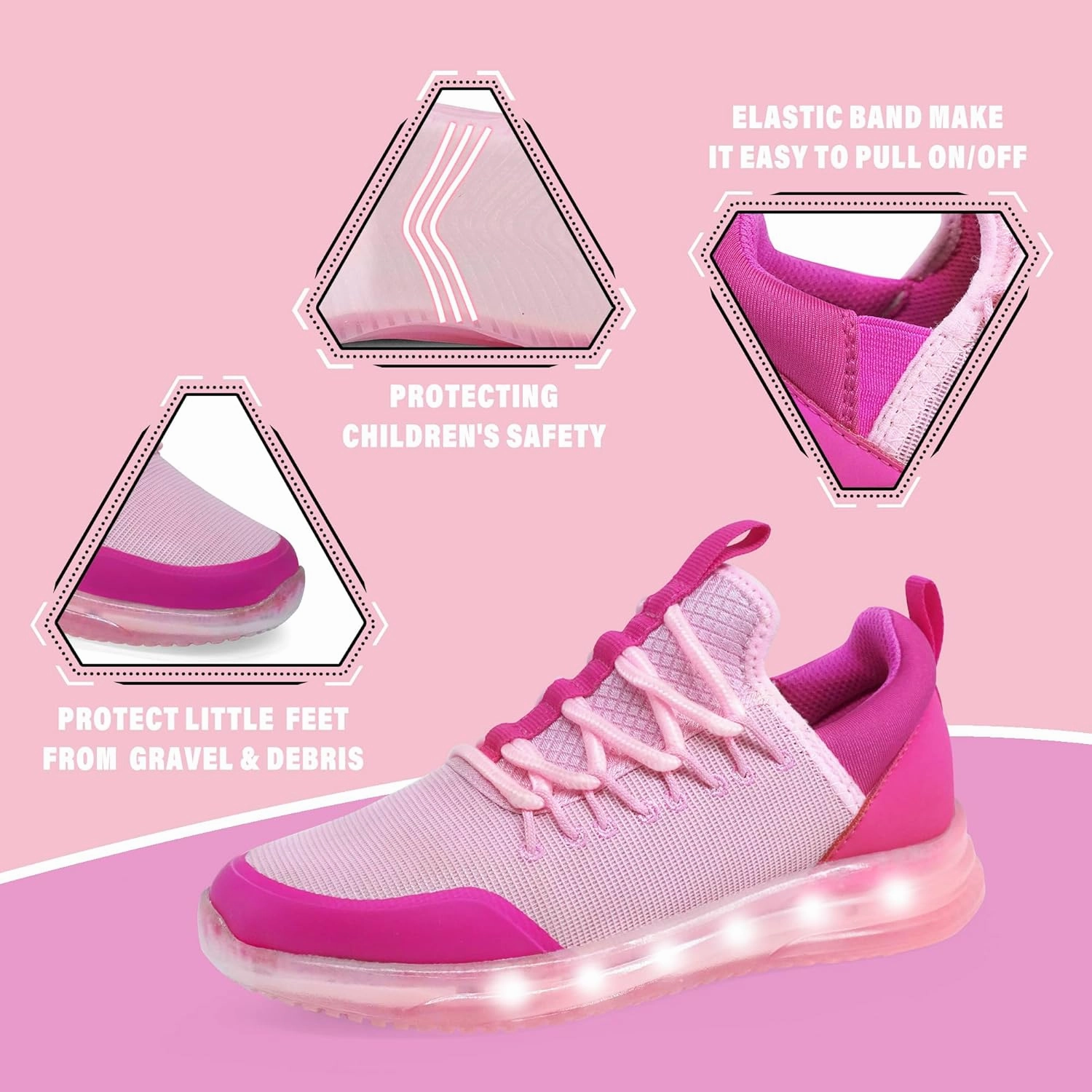 AMZZPIK LUMIKICK Kids Light Up Shoes for Boys Girls Tennis Walking Luminous Sneakers for Little Kid