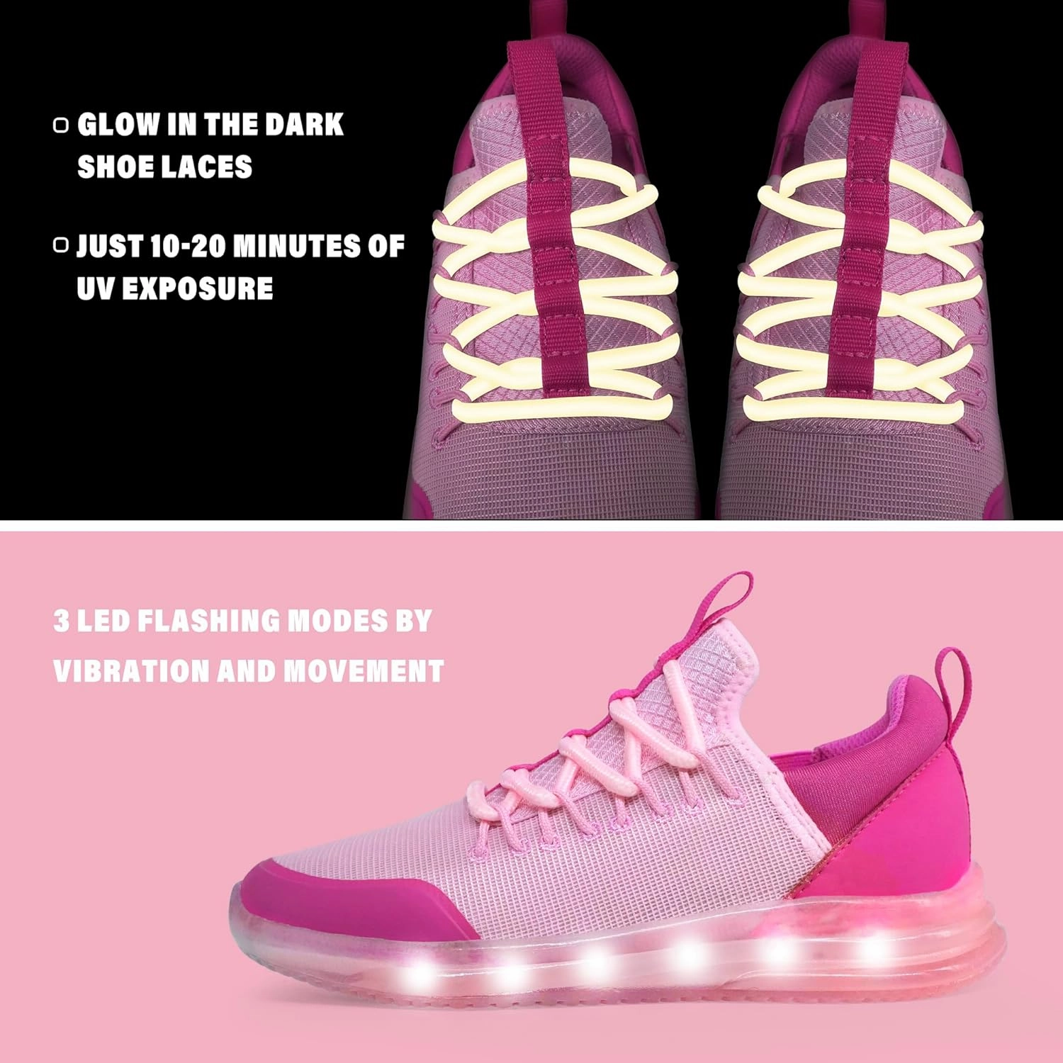 AMZZPIK LUMIKICK Kids Light Up Shoes for Boys Girls Tennis Walking Luminous Sneakers for Little Kid