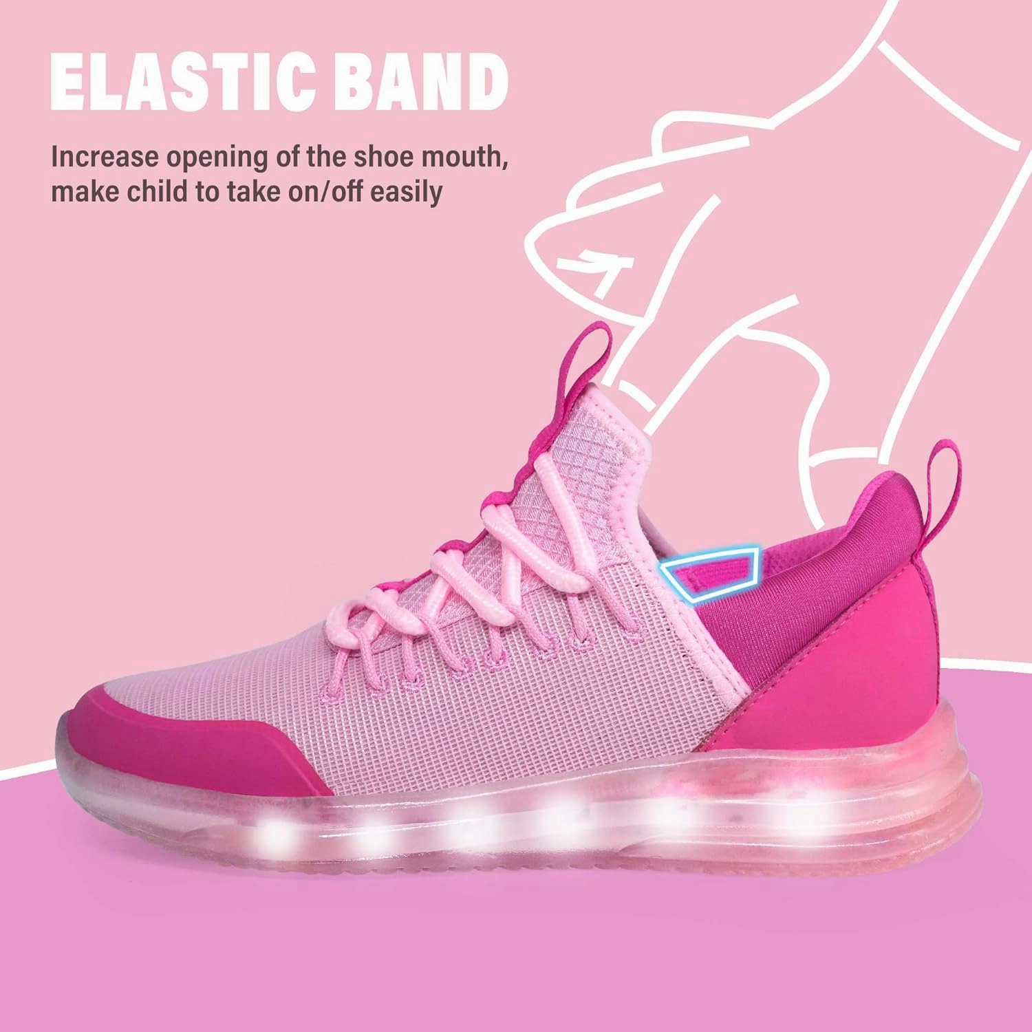 AMZZPIK LUMIKICK Kids Light Up Shoes for Boys Girls Tennis Walking Luminous Sneakers for Little Kid