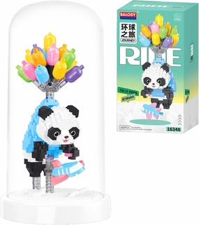 Animal Building Set for Adults Creative Balloon Panda Friend Set Office Home Decor Building Block Party Favors for Kids Valentines New Year Easter Birthday Gift for Boys Girls Age 6-12 (Panda)