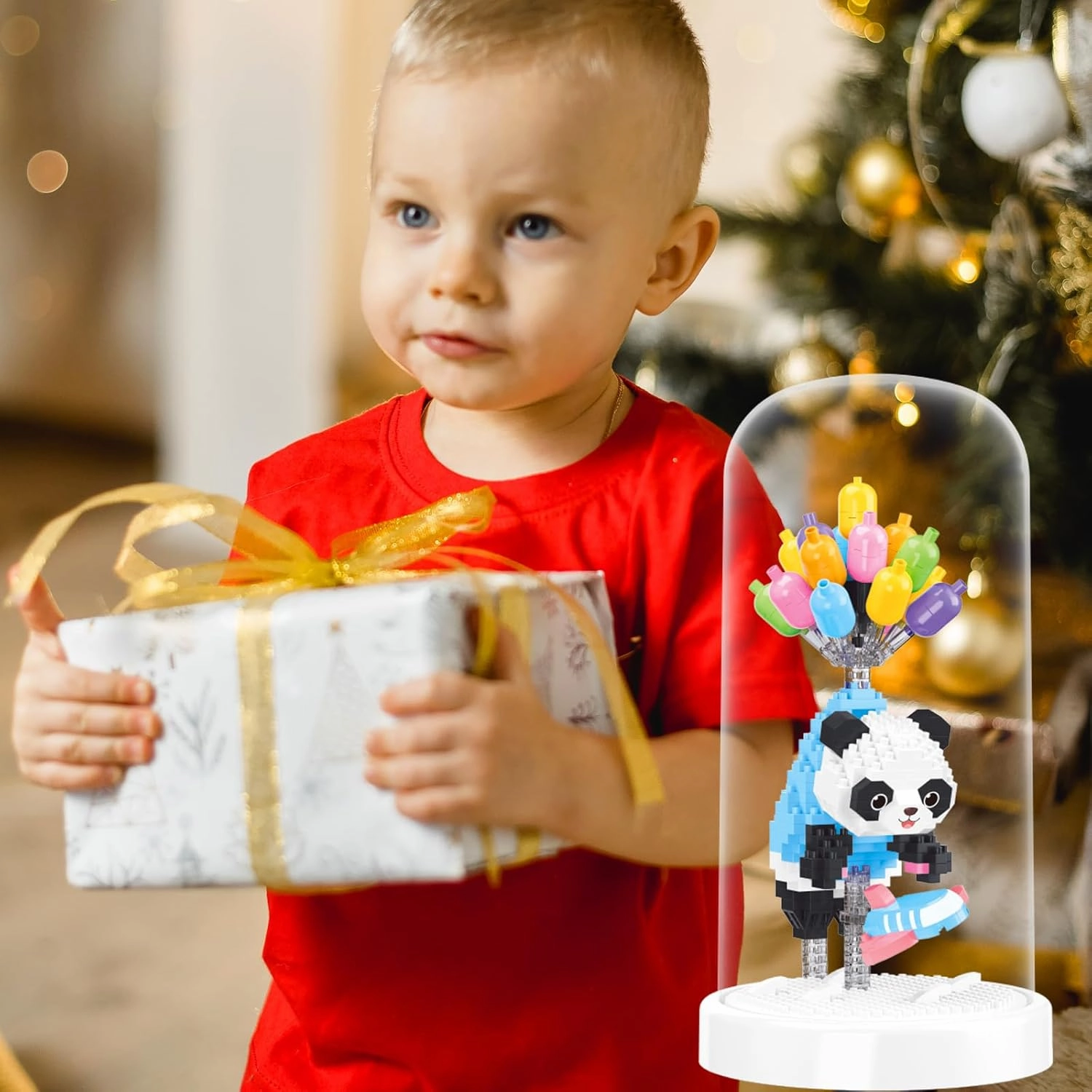 Animal Building Set for Adults Creative Balloon Panda Friend Set Office Home Decor Building Block Party Favors for Kids Valentines New Year Easter Birthday Gift for Boys Girls Age 6-12 (Panda)