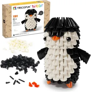 Animals 3D Soft Building Blocks - Cute Animal Kit, Pressure-Relief, STEM Educational Toys, Enhance Hands-On Skills Interlocking Building Blocks (1101-PENGUIN)