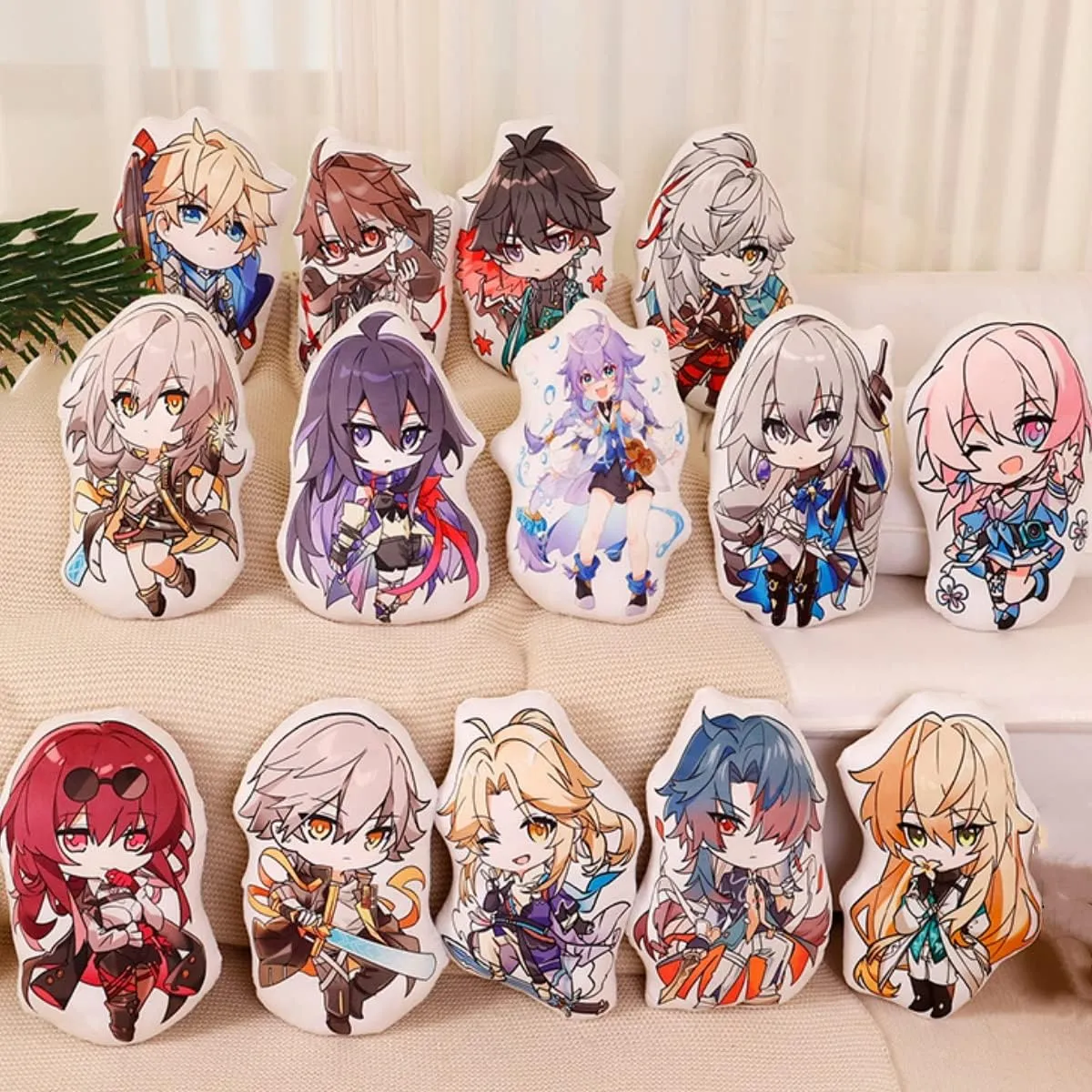 Anime Figure Plush Pillow Plush Toy Throw Pillow for Halloween Cosplay Decorations Birthday Toys 17.7in (Dan Heng)