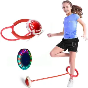 Ankle Skip Ball for Kids, Colorful Flash Wheel Swing Skip It Ball, Toys for Girls & Boys, Sports Fitness Toys, Gifts for Halloween & Christmas, Age 5-10 Years