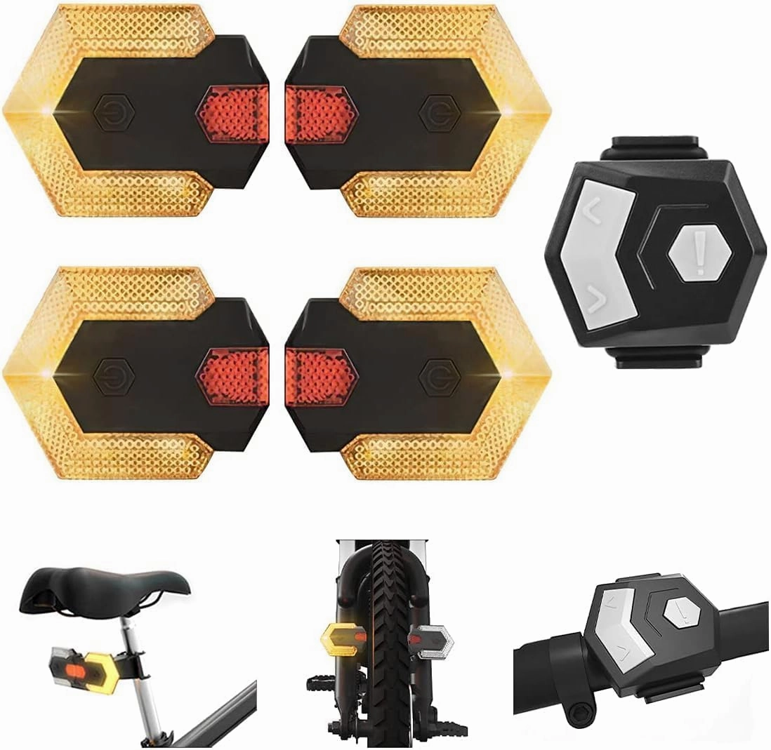 Antfire Bike Tail Light with Turn Signals, USB Rechargeable Bright LED Safety Warning Bike Rear Lights, Wireless Remote Control Waterproof Bicycle Turn Signals LED Light for Road Bicycle