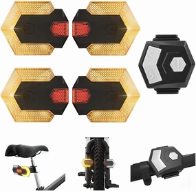 Antfire Bike Tail Light with Turn Signals, USB Rechargeable Bright LED Safety Warning Bike Rear Lights, Wireless Remote Control Waterproof Bicycle Turn Signals LED Light for Road Bicycle