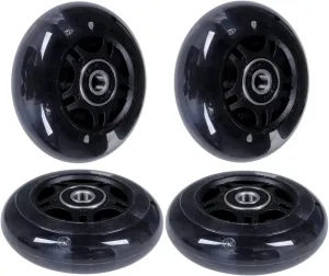 AOWESM 64mm Light Up Inline Skate Wheels 64mm L.E.D Glow Flash Skate Roller Blade Wheels Replacement with Bearings ABEC-9 for Kids Girls Boys and Beginners (4-Pack)
