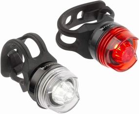 Apollo Mini A Battery Lights with Red and Clear LED's, Pair