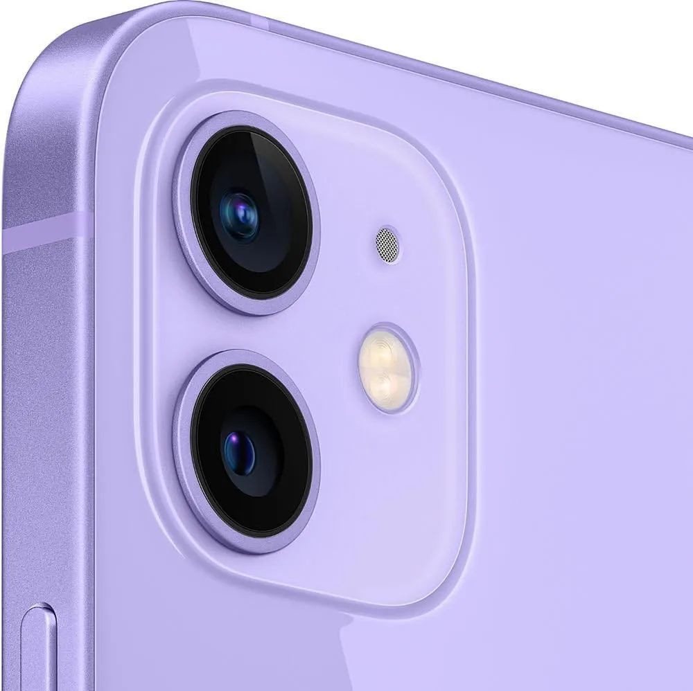 Apple iPhone 12, US Version, 128GB, Purple for AT&T (Renewed)