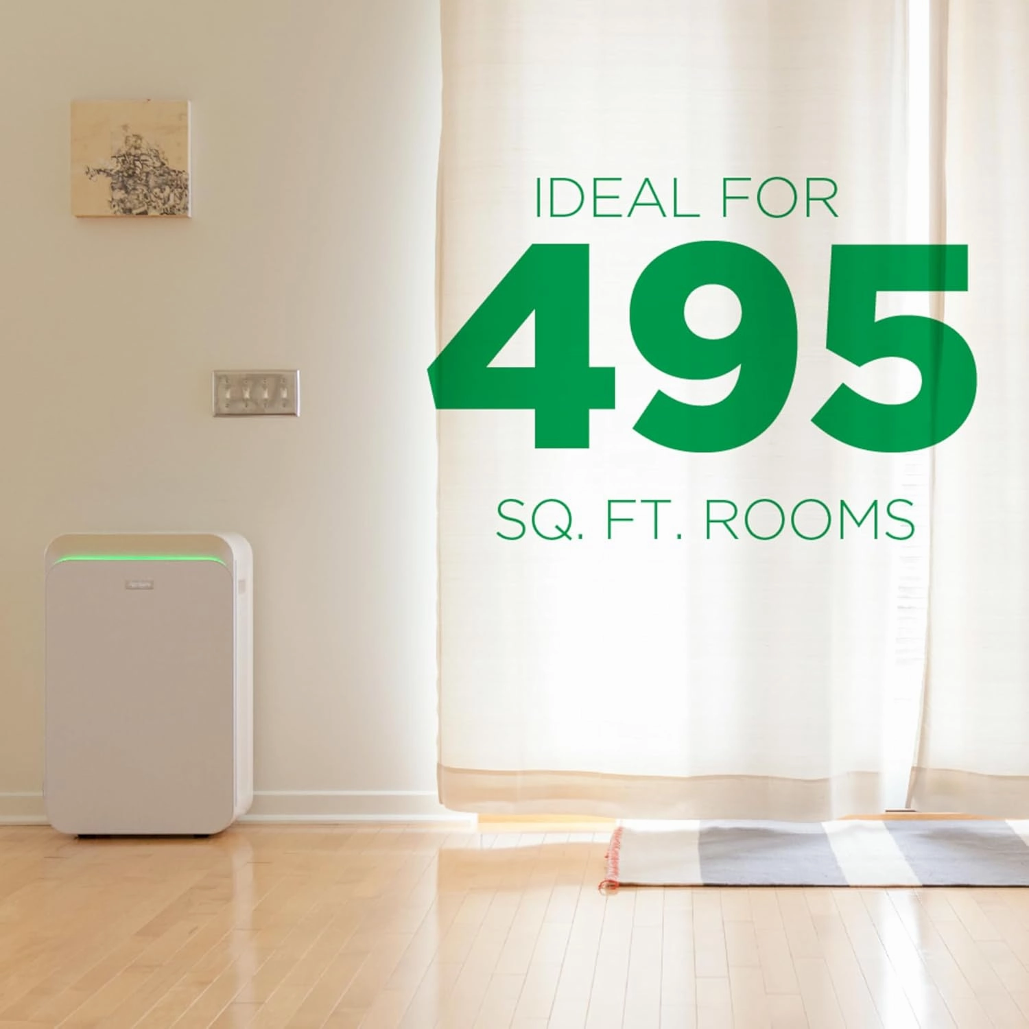AprilAire AP09550V Virus Allergy Pet True HEPA Room Air Purifier, 4-Stage Filtration, Captures Viruses, Bacteria, Allergens, Pet Hair & Dander, Ozone Free, 495 sq. ft. Rooms